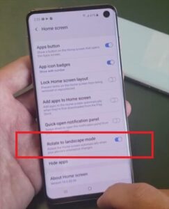 Galaxy S10 S10+ S10E How to Rotate or Turn Home Screen