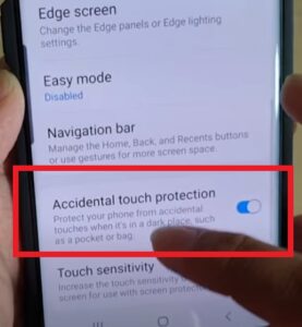 How to Enable or Disable Accidental Touch Protection Galaxy S10 Step 3