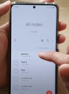 How to Change Font Color in Samsung Notes Step 2