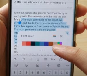 How to Change Font Color in Samsung Notes Step 5