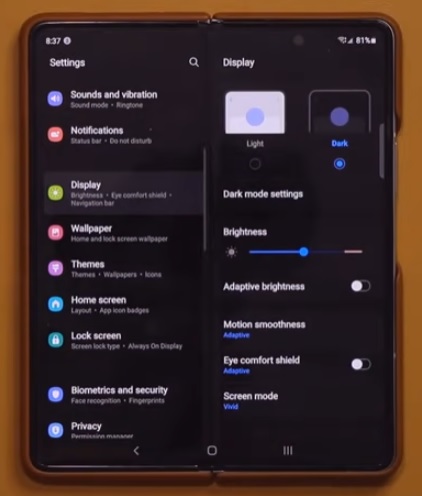 Extend The Battery Life on Your Samsung Galaxy Z FOLD 3 Dark Mode