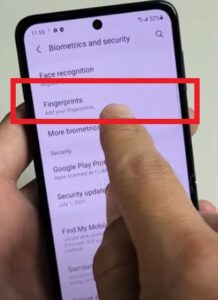 How To Setup Fingerprint On Samsung Galaxy Z Flip 3 Step 3