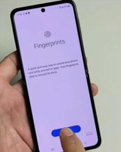 How To Setup Fingerprint On Samsung Galaxy Z Flip 3 Step 5