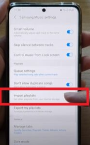 How to Import a Playlist to Samsung Music App Step 4