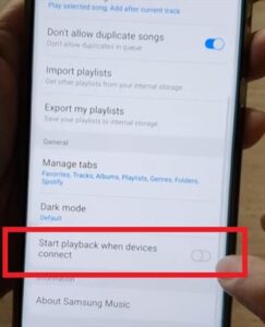 How to Stop Music from Playing Automatically When Connecting to Bluetooth Galaxy S21 Step 4