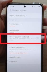 How to Disable Show Frequently Contacted Option Samsung Galaxy Step 4