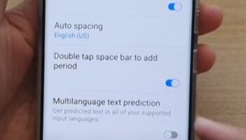 Enable or Disable Multi-language Text Prediction Galaxy S22