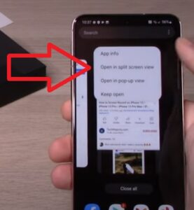 How To Use Split Screen on a Samsung Galaxy S22 Step 5