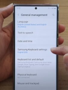 How to Enable or Disable Multi-language Text Prediction Galaxy S22 Step 3