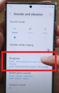 How To Set Different Ringtone for SIM 1 and SIM 2 Galaxy S22 Step 3