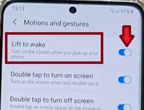 How to Enable and Disable Lift to Wake Galaxy S21