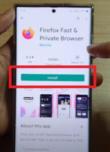 How to Install Firefox Internet Browser Galaxy S22 Step 3